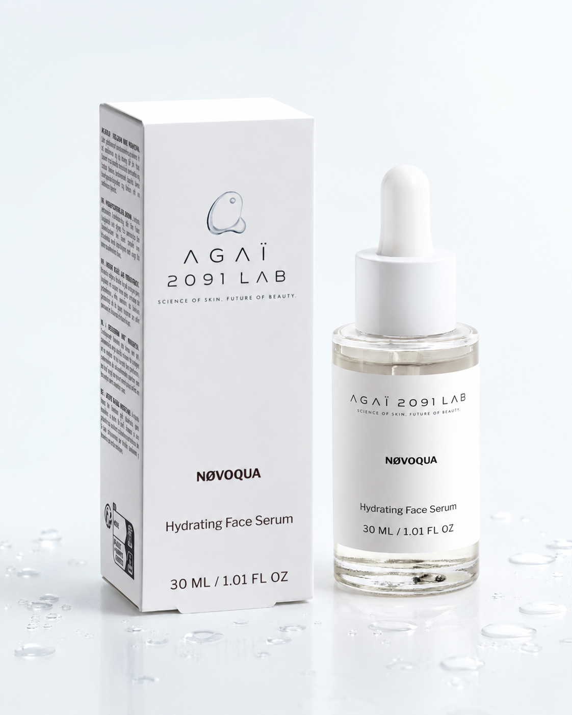 Sérum visage hydratant NØVOQUA prébiotiques - AGÄI 2091 LAB